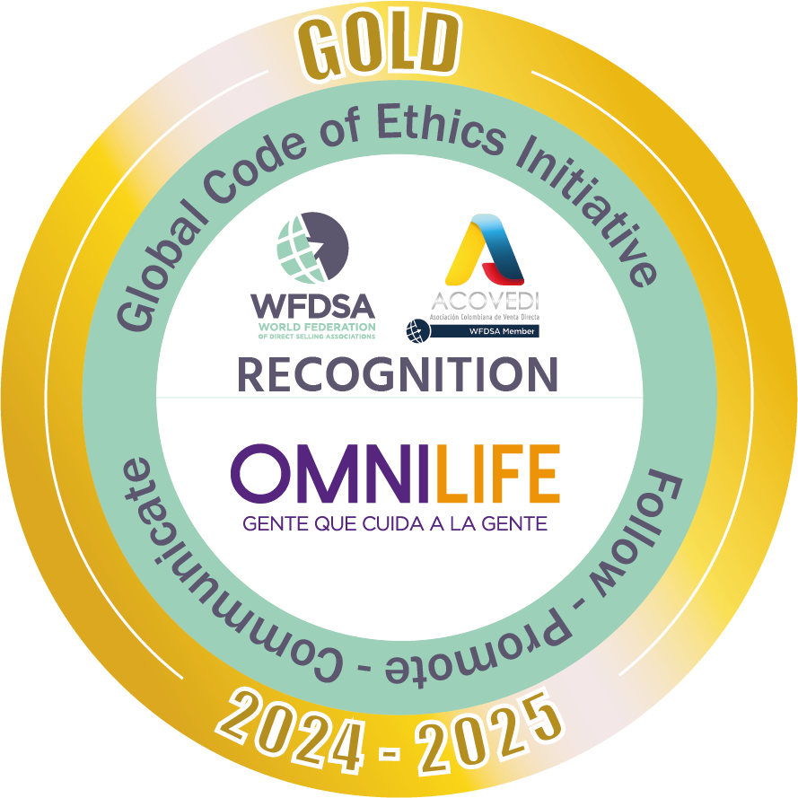 Insignia de Global Code Ethics Initiative a OMNILIFE Colombia